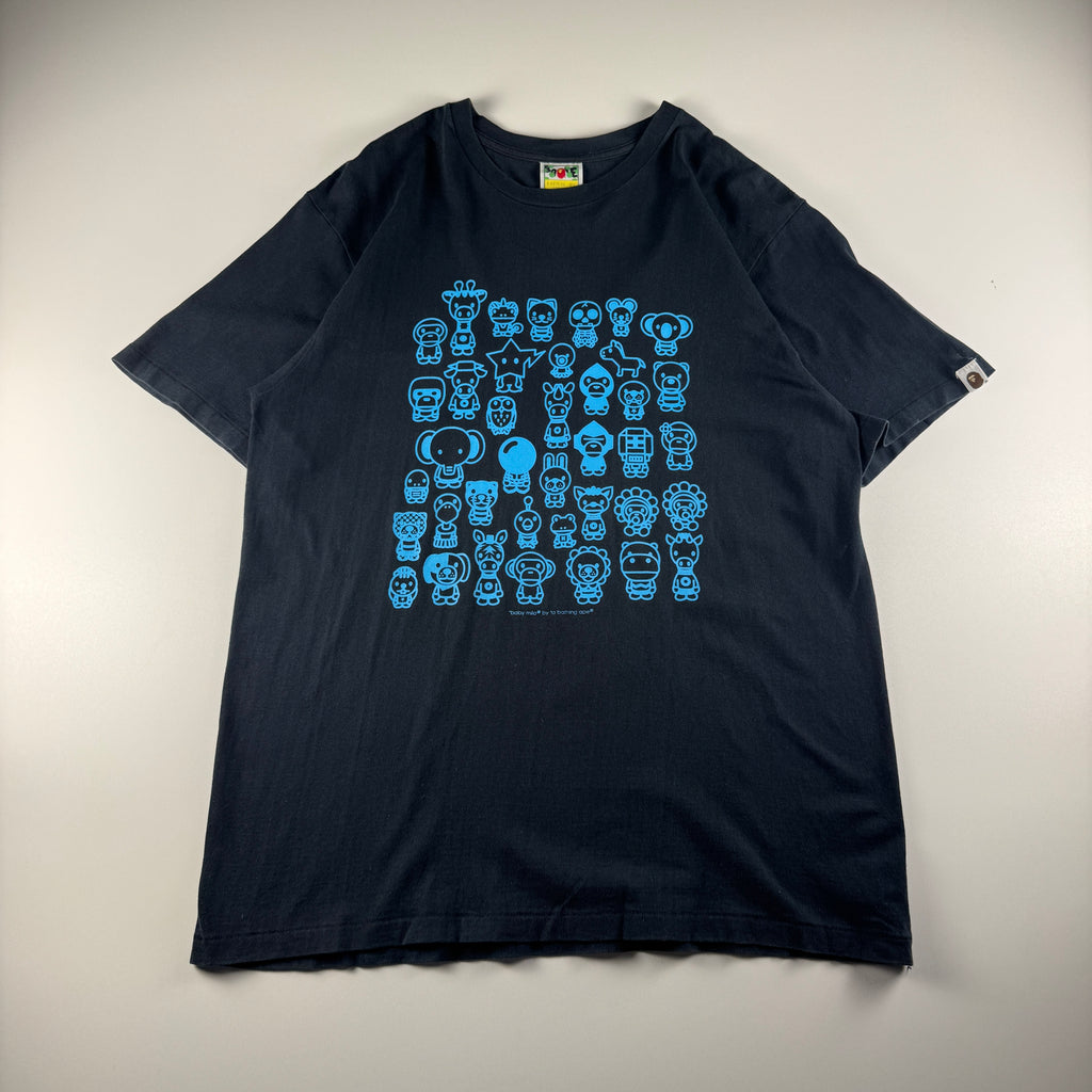 BAPE Baby Milo Characters Black Tee (XL)