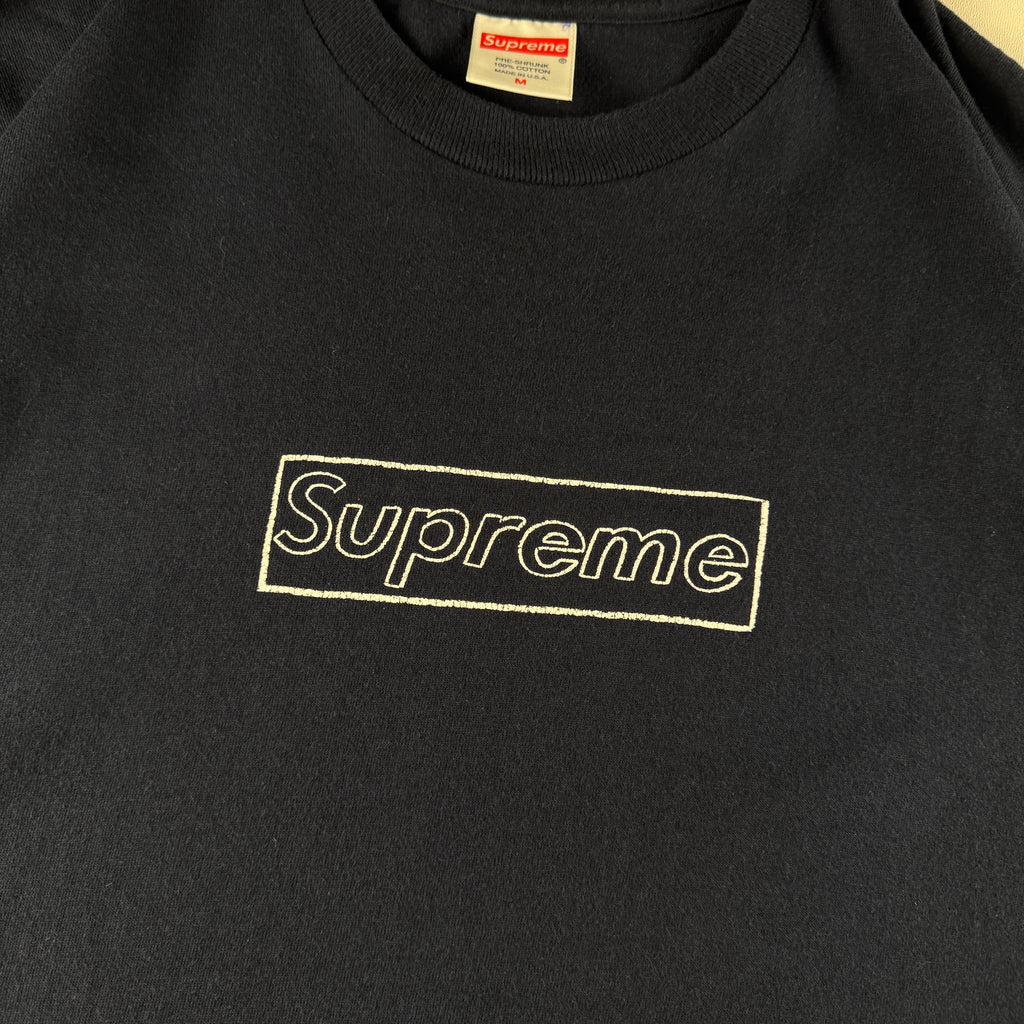 Supreme x Kaws Box Logo Navy Blue Tee (M)