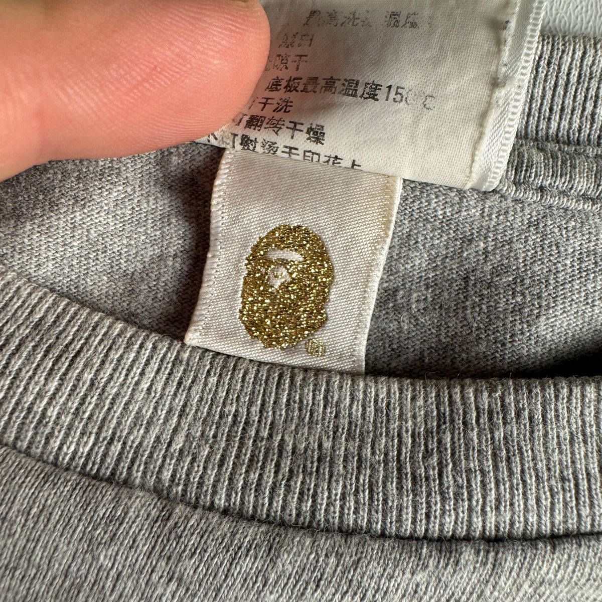BAPE Fur Circle Logo Grey Tee (XL)