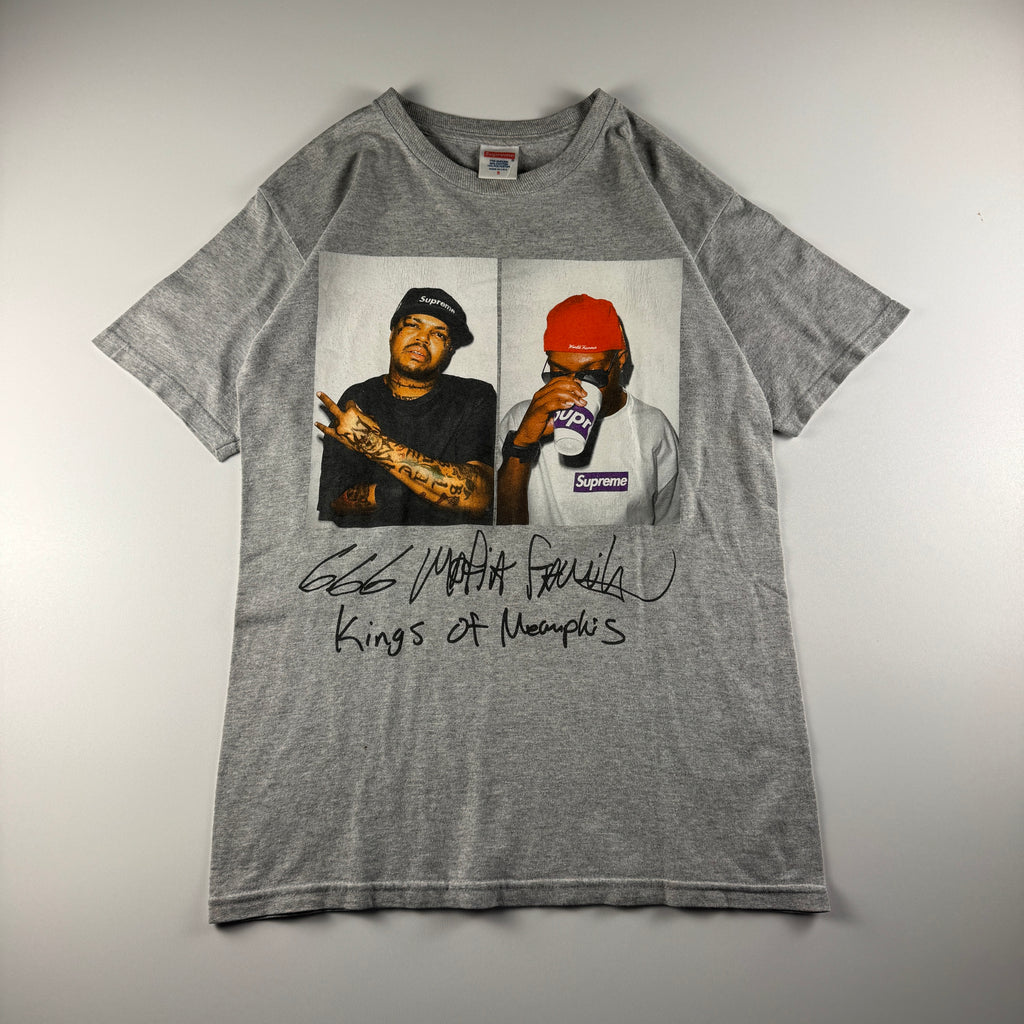 Supreme x Three 6 Mafia Photo Grey Tee (S)