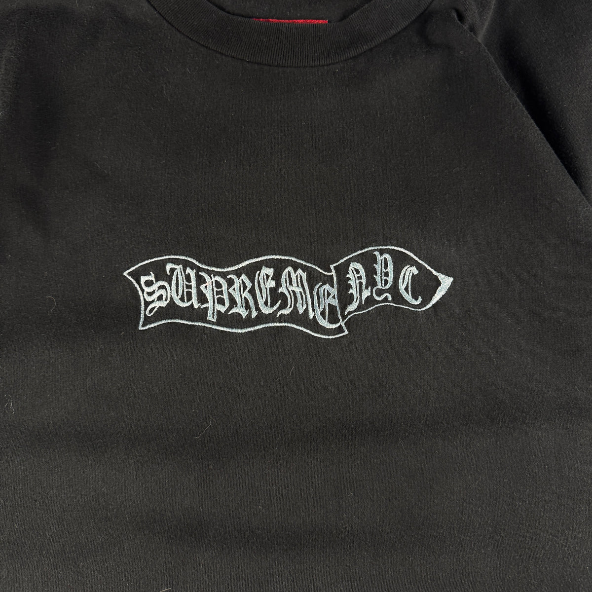 Supreme Banner S/S Top Black Tee (L)