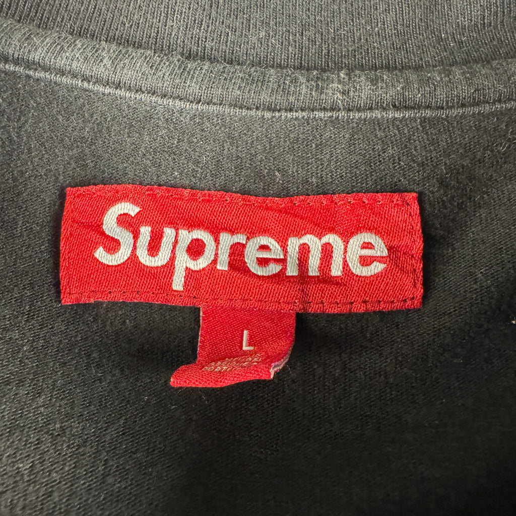 Supreme Banner S/S Top Black Tee (L)