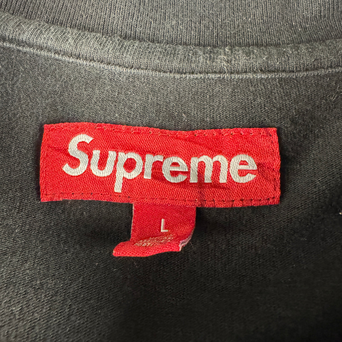 Supreme Banner S/S Top Black Tee (L)