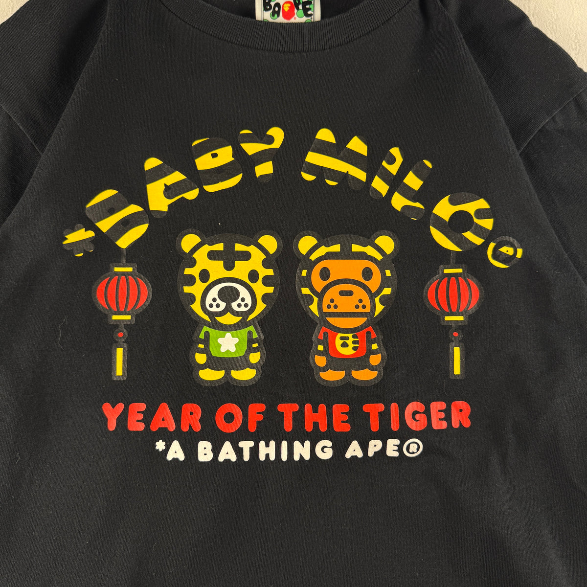BAPE Baby Milo Year of the Tiger Black Tee (S)