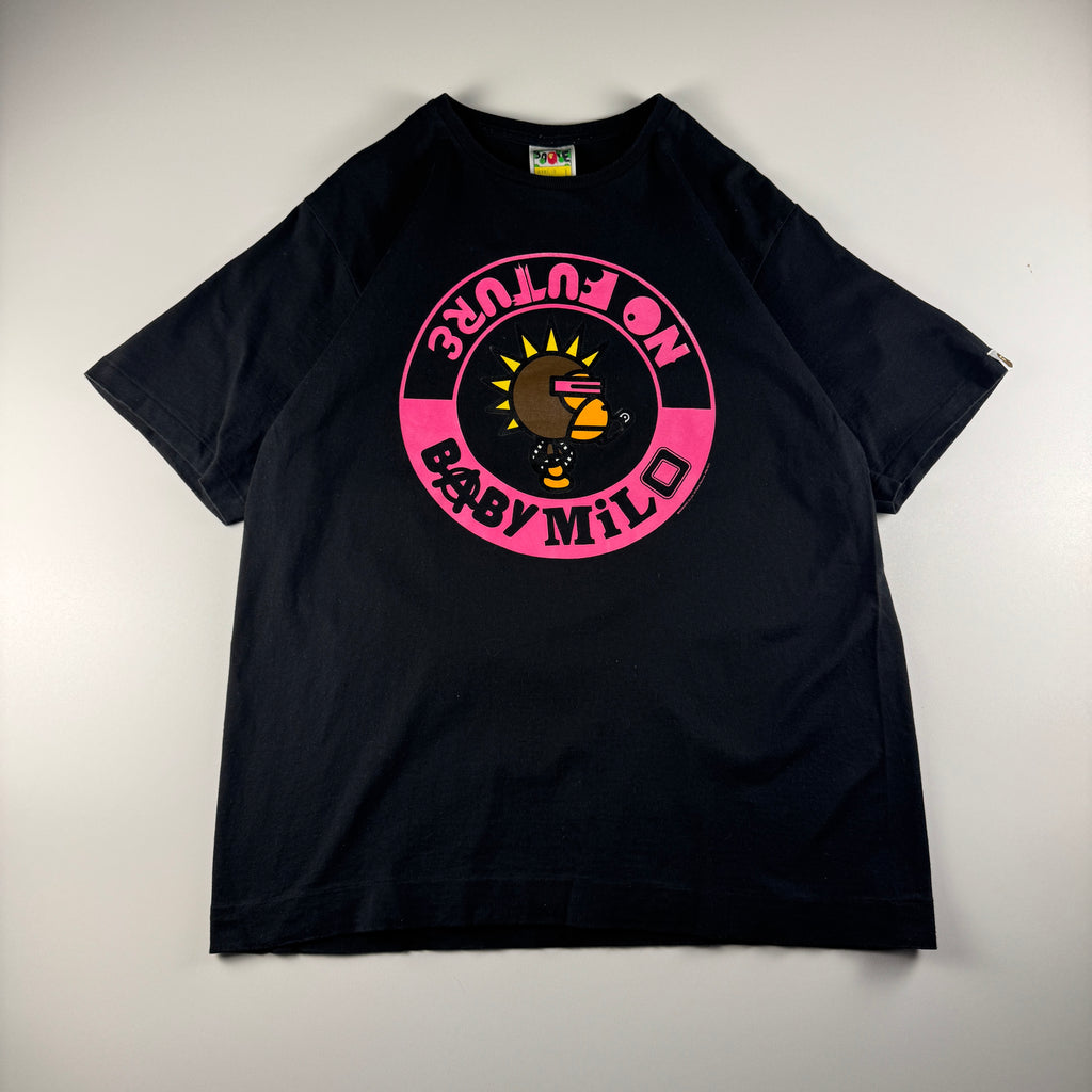 BAPE Baby Milo No Future Black Tee (L)