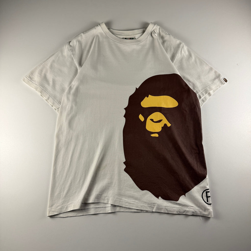 BAPE Side Print Big Head White Tee (M)