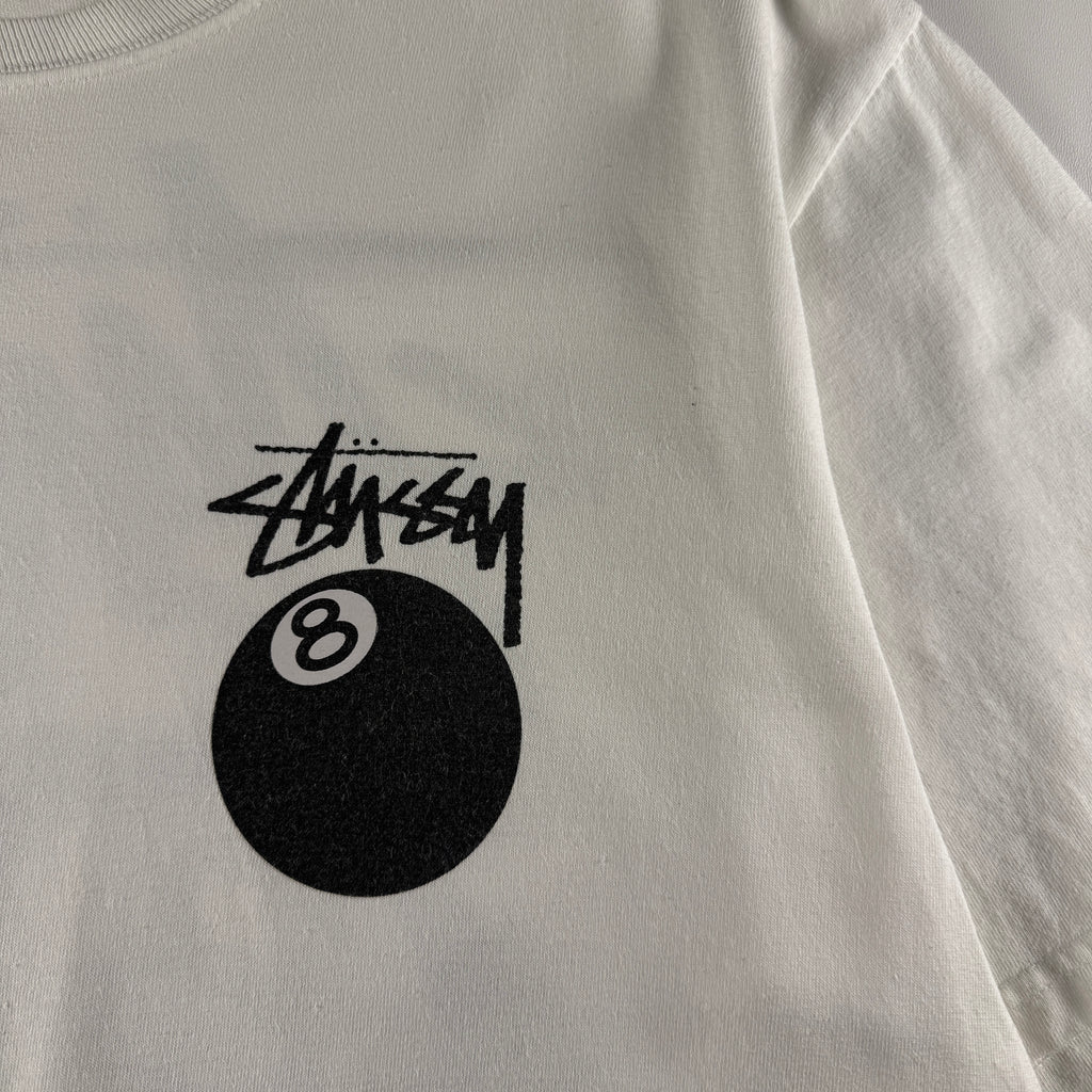 Stussy 8-Ball White Tee (M)