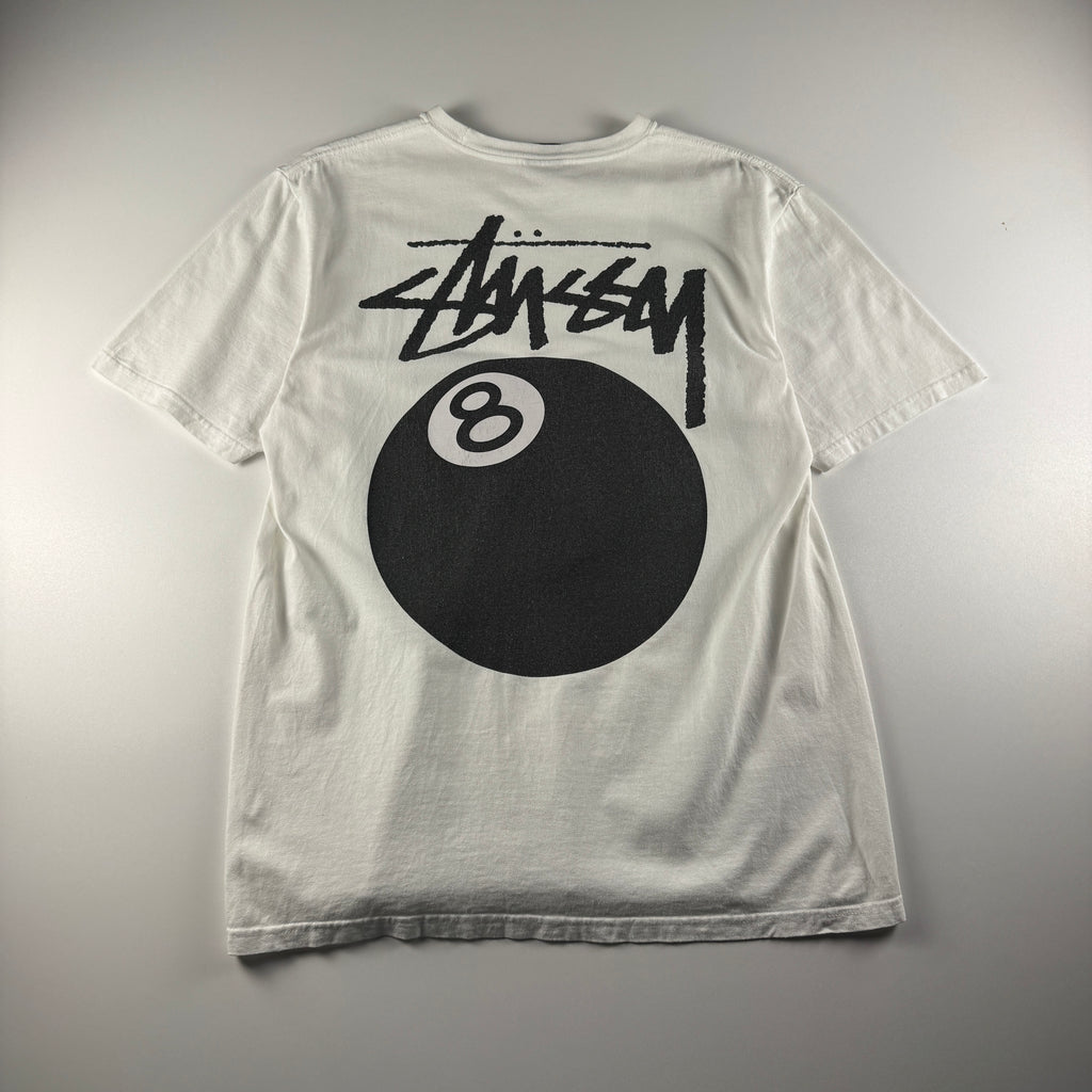 Stussy 8-Ball White Tee (M)