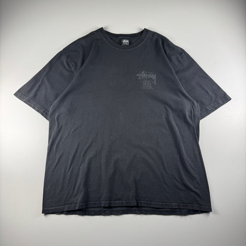 Stussy Classic Gear Pigment Dyed Black Tee (XL)