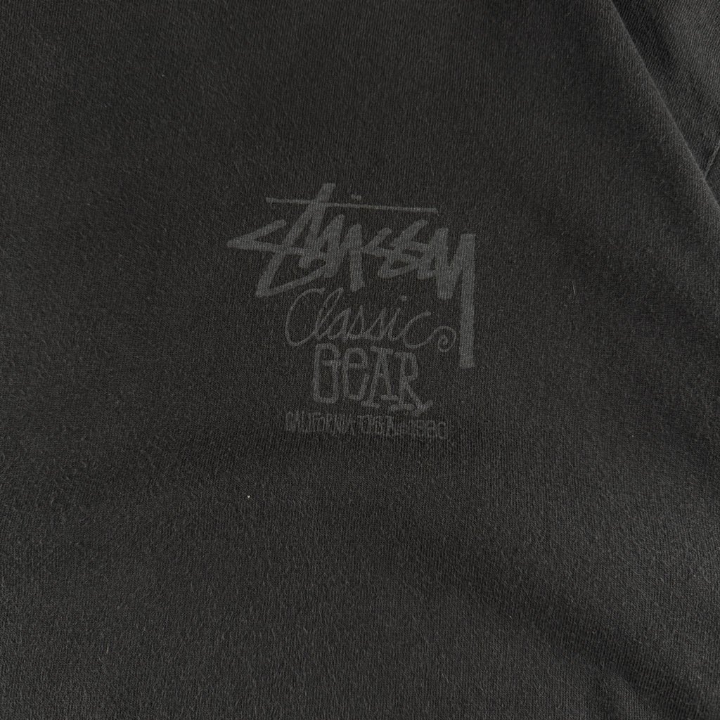 Stussy Classic Gear Pigment Dyed Black Tee (XL)