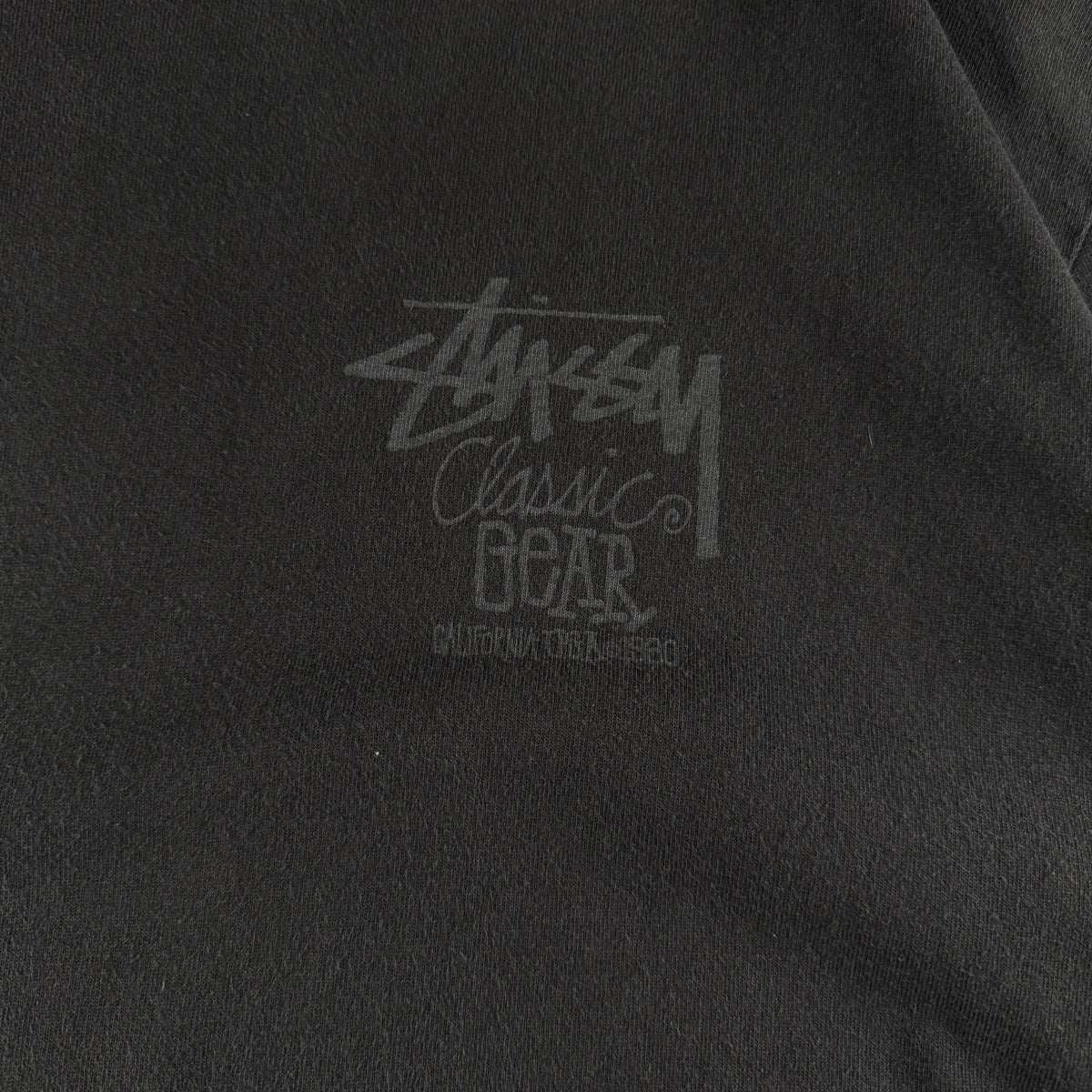 Stussy Classic Gear Pigment Dyed Black Tee (XL)
