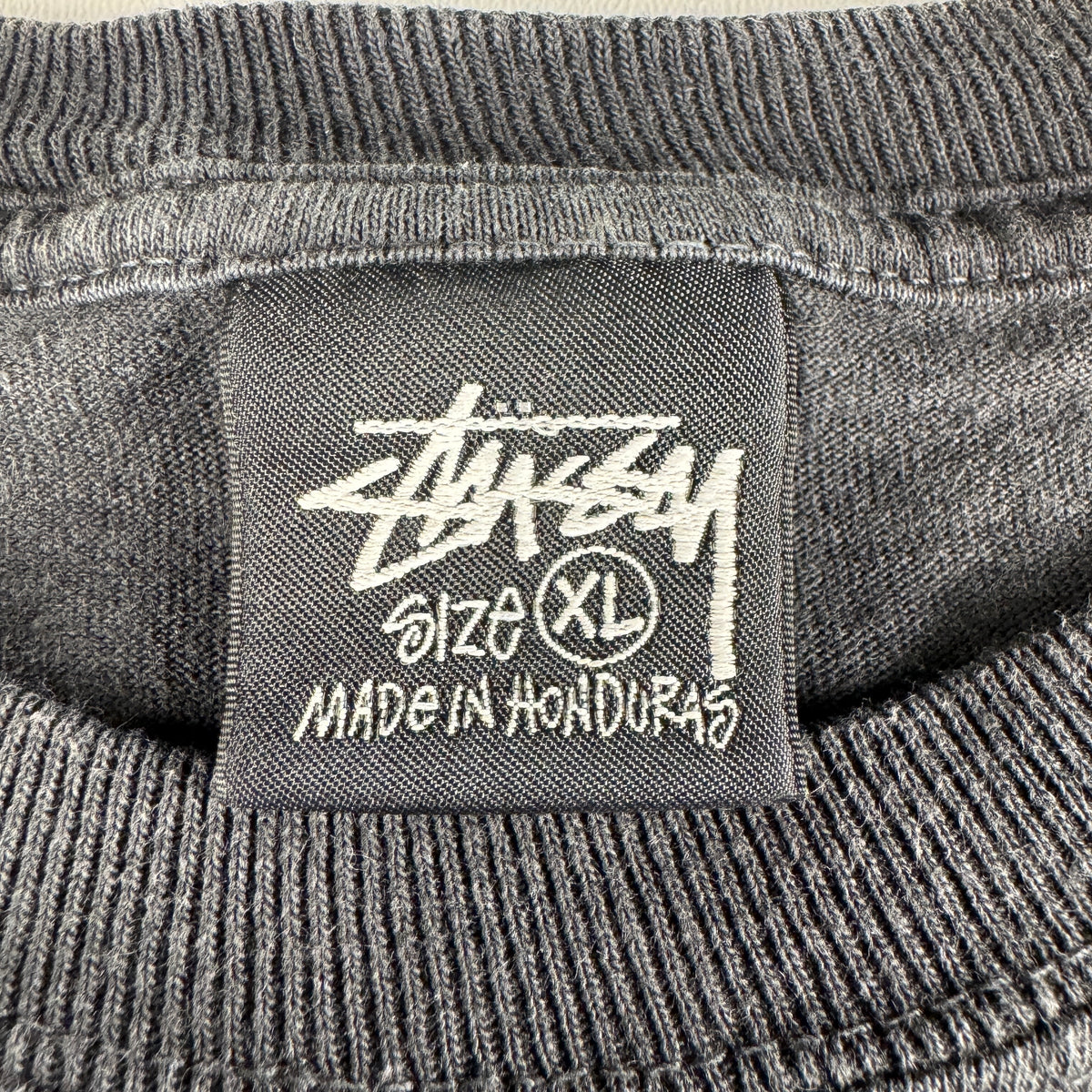 Stussy Classic Gear Pigment Dyed Black Tee (XL)