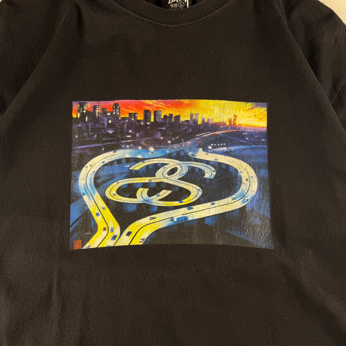Stussy SS Highway Black Tee (L)