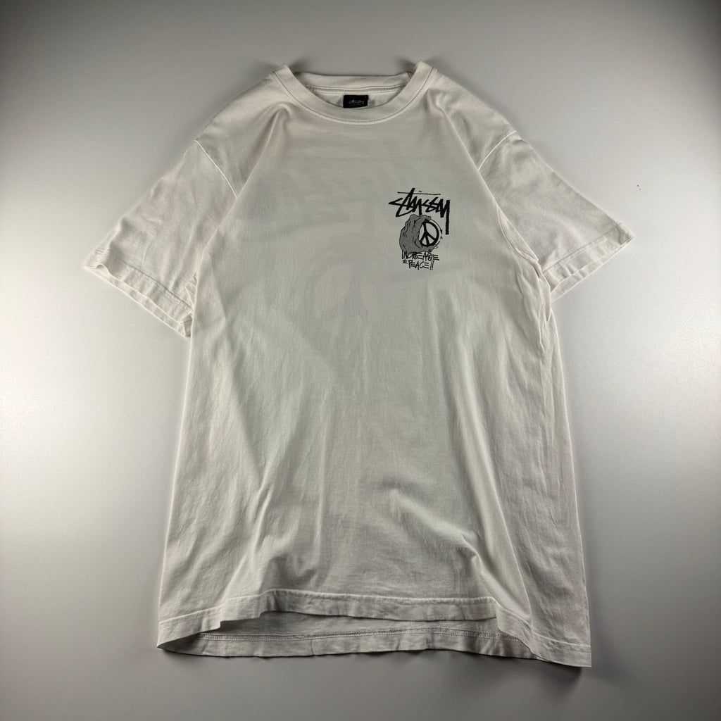 Stussy Increase the Peace White Tee (M)
