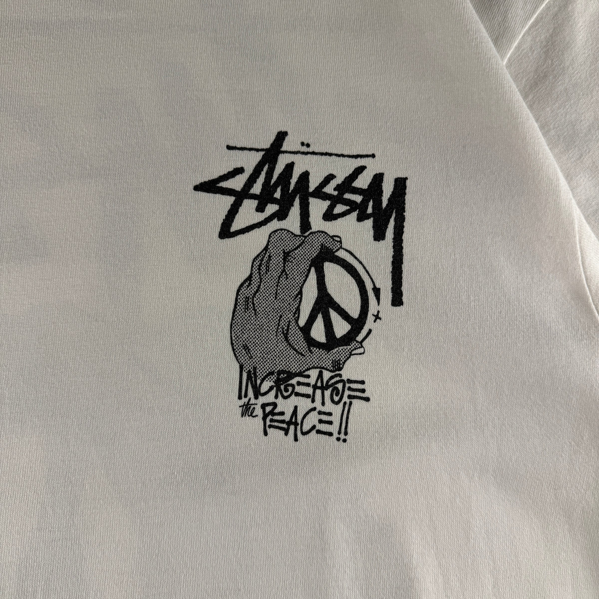 Stussy Increase the Peace White Tee (M)