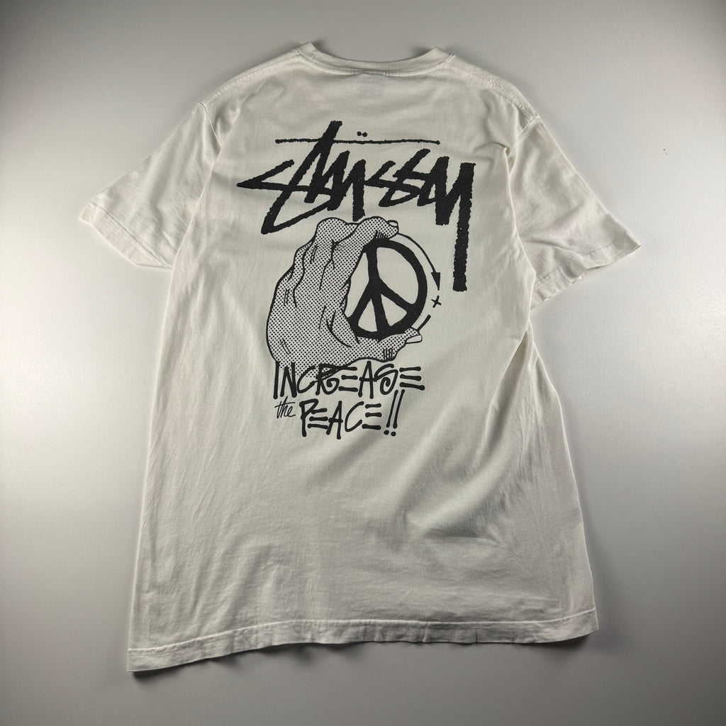 Stussy Increase the Peace White Tee (M)