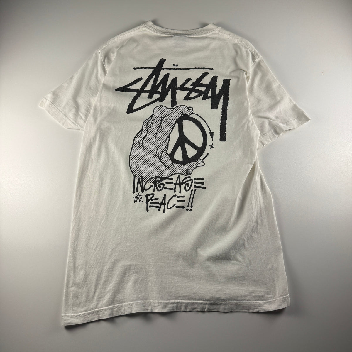 Stussy Increase the Peace White Tee (M)