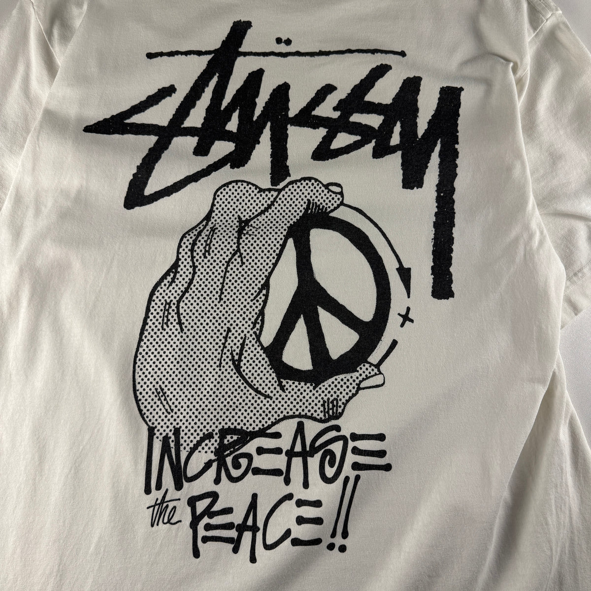 Stussy Increase the Peace White Tee (M)