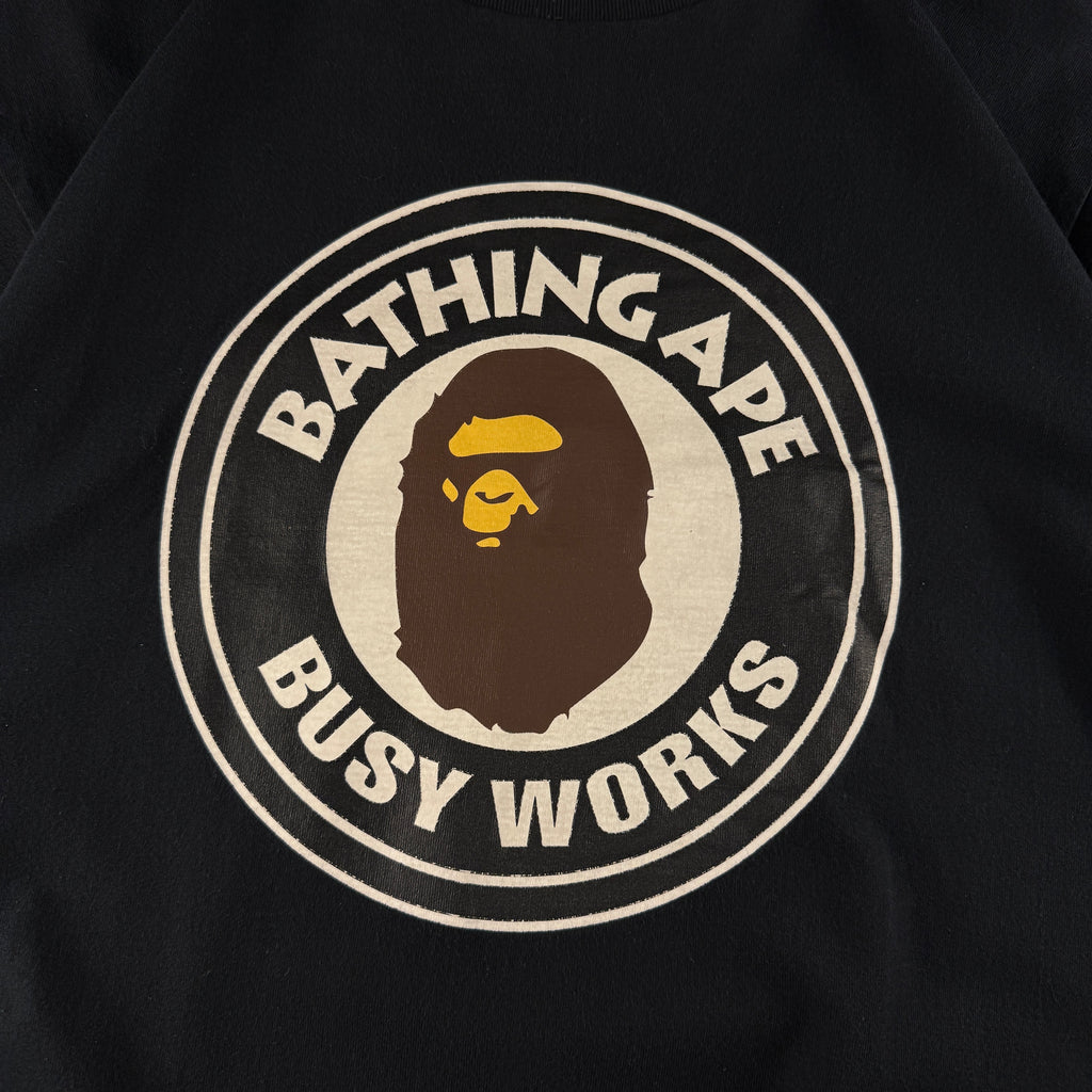BAPE Circle Logo Black Tee (L)