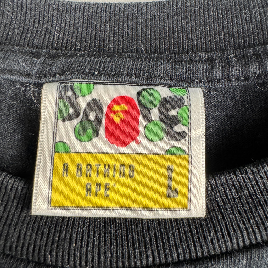 BAPE Circle Logo Black Tee (L)