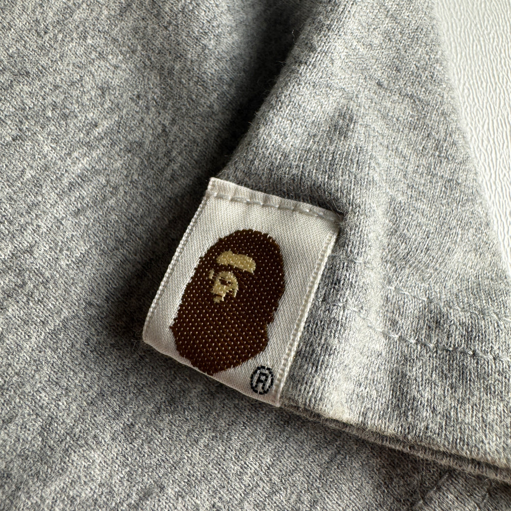 BAPE Spellout Camo Pocket Grey Tee (S)