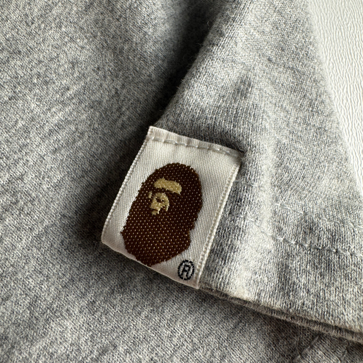 BAPE Spellout Camo Pocket Grey Tee (S)