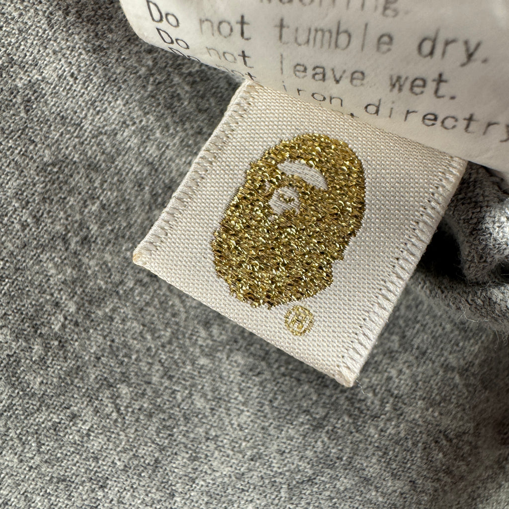 BAPE Spellout Camo Pocket Grey Tee (S)