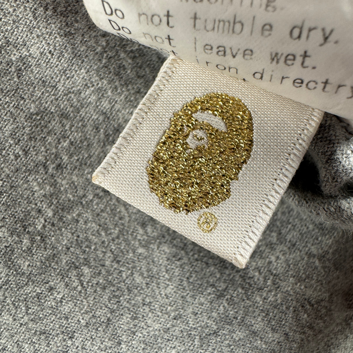 BAPE Spellout Camo Pocket Grey Tee (S)