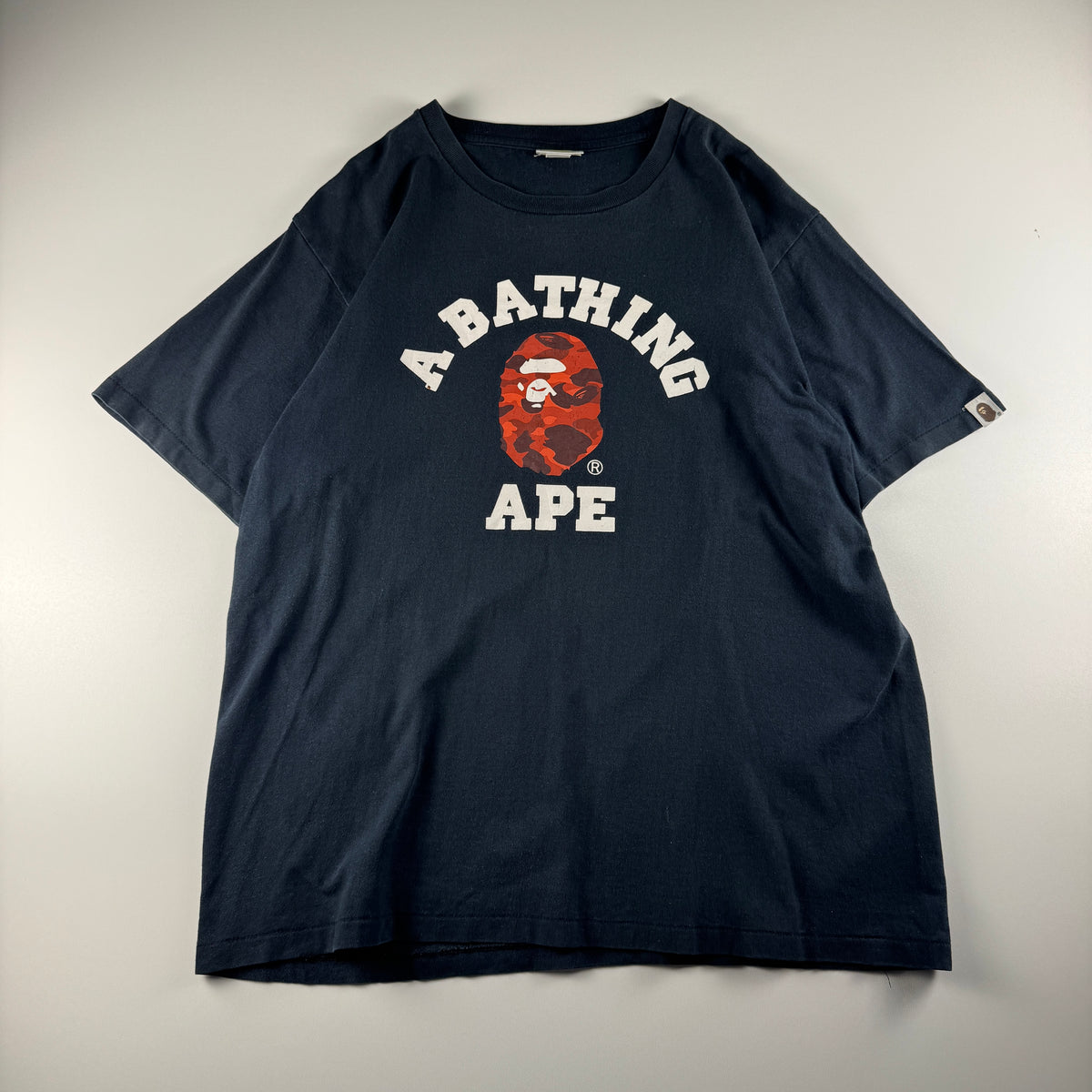 BAPE Red Camo College Black Tee (L)