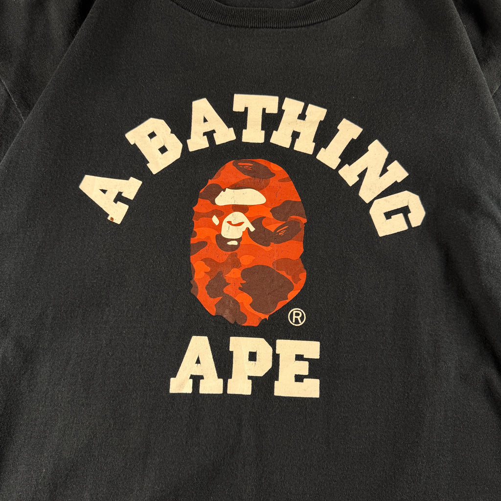 BAPE Red Camo College Black Tee (L)