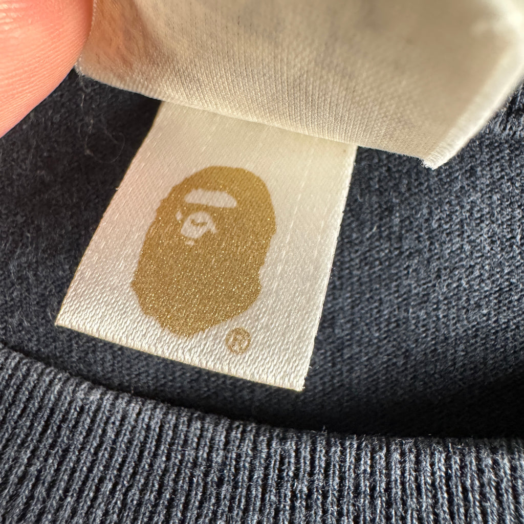 BAPE Tiger Fake Zip Black Tee (L)