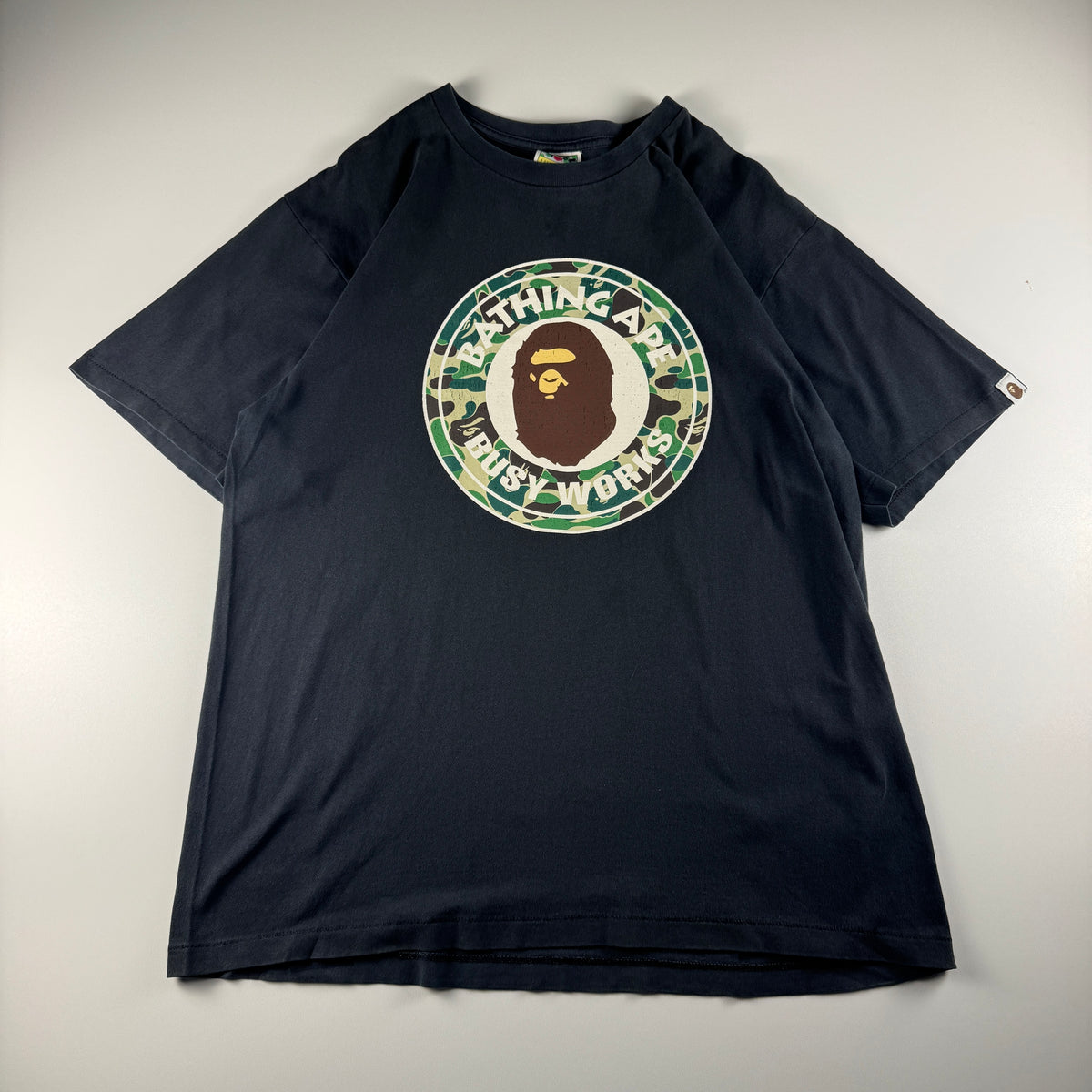 BAPE Camo Circle Logo Black Tee (XL)