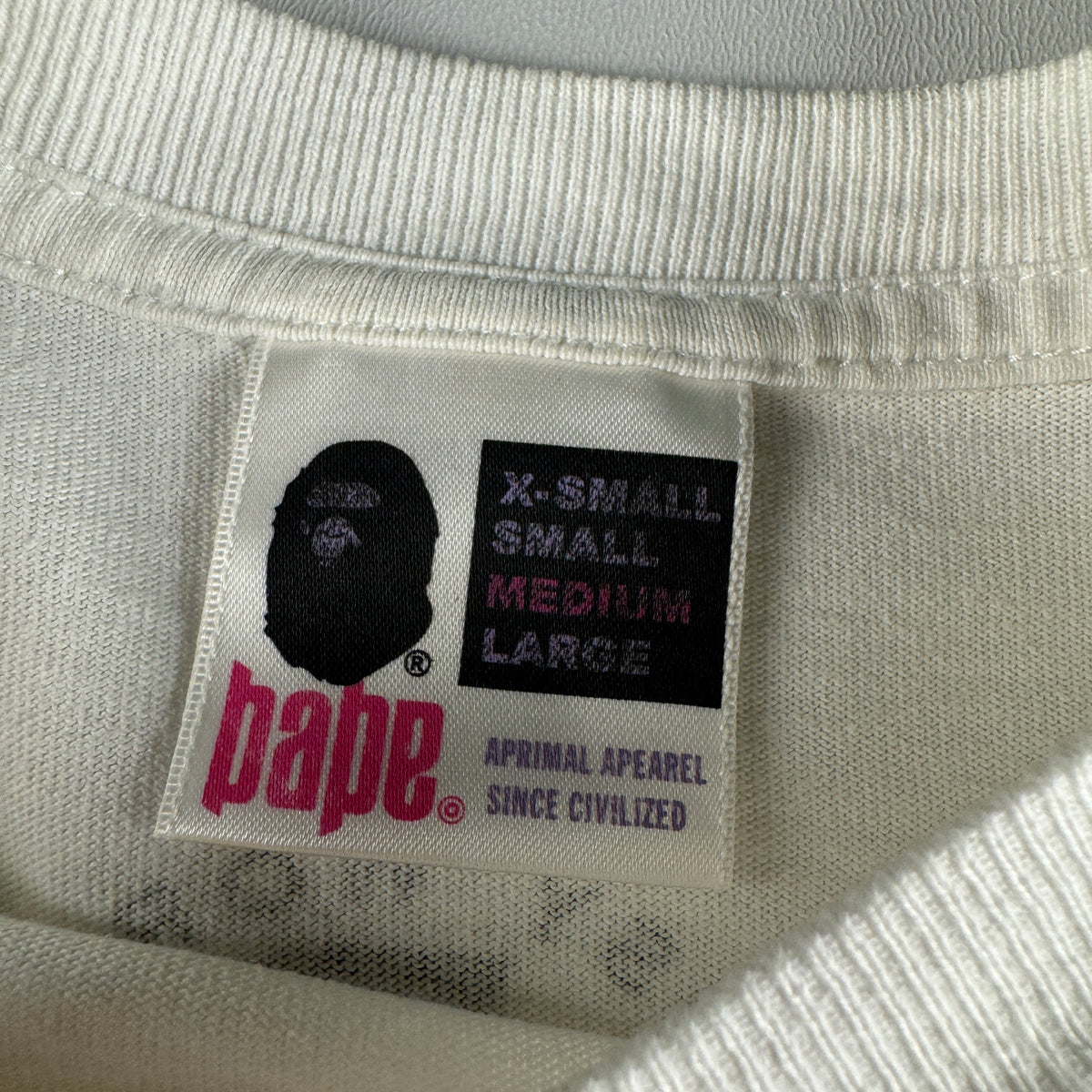 BAPE Cartoon Letters White Tee (M)