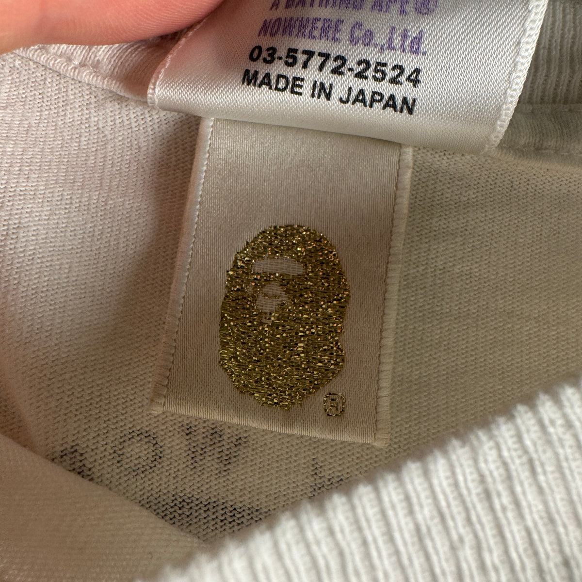 BAPE Cartoon Letters White Tee (M)
