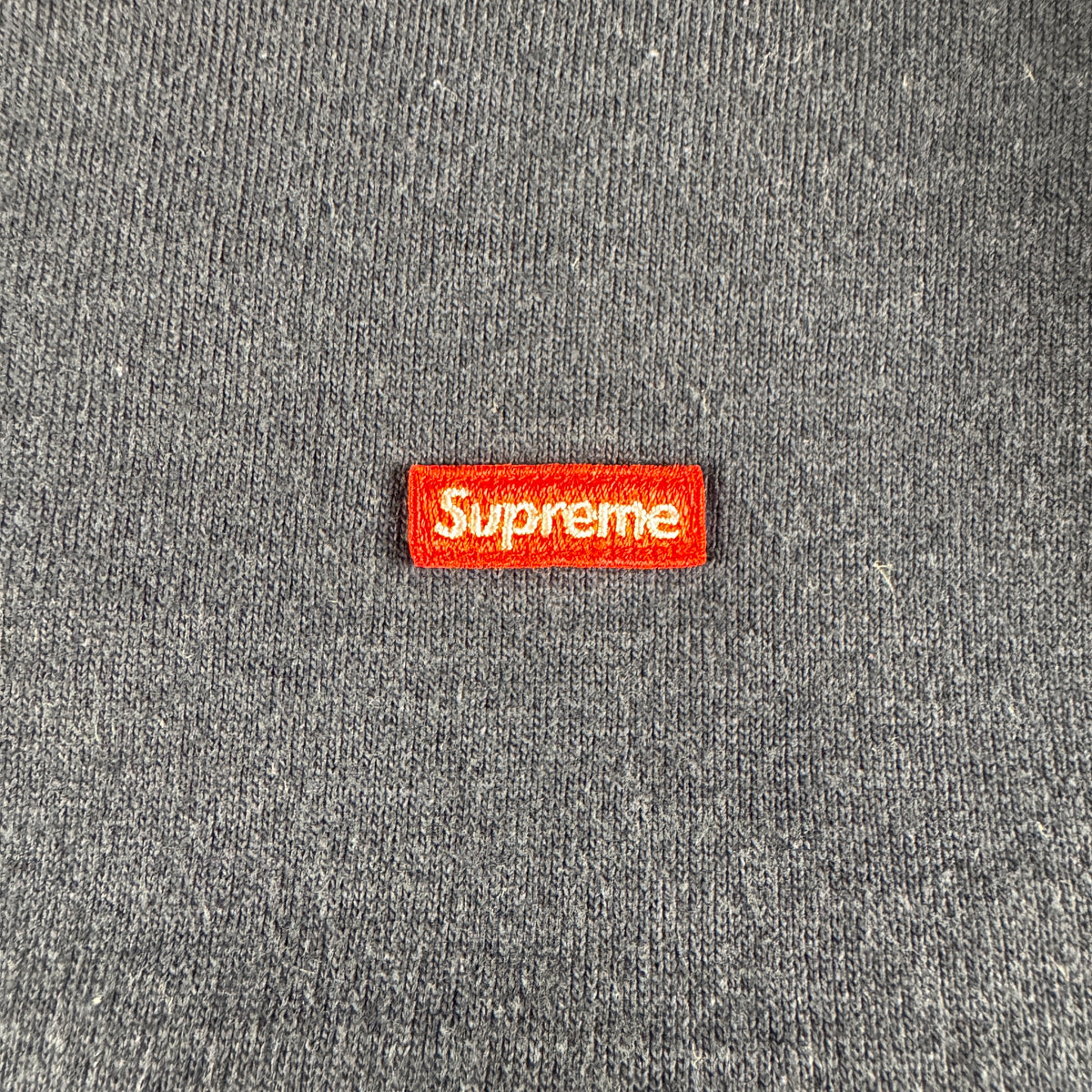 Supreme Mini Box Logo Embroidery Blue Sweater (L)