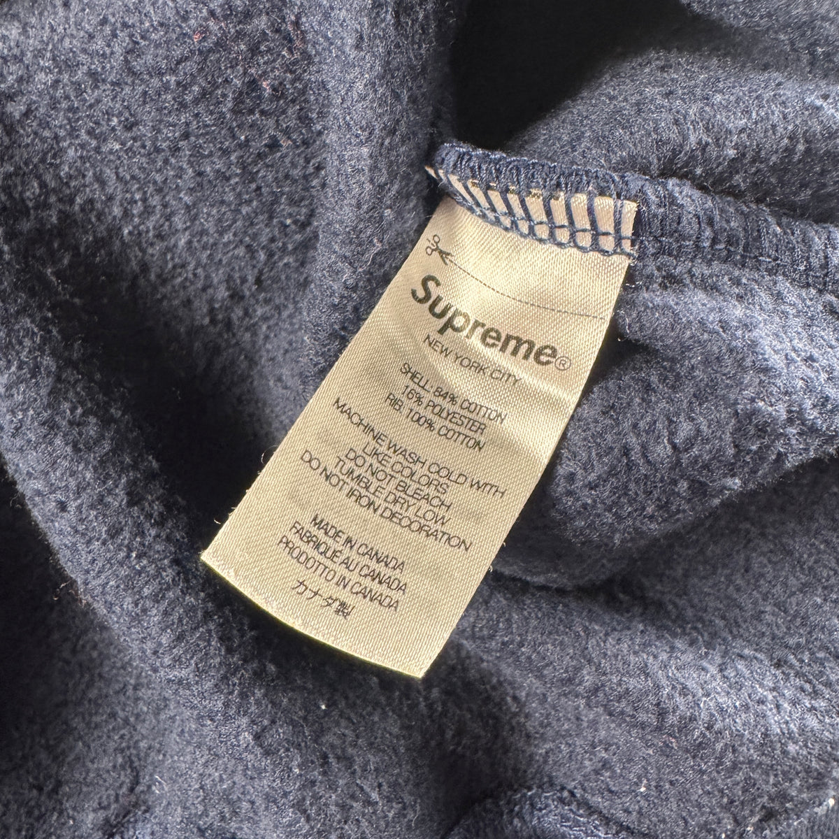 Supreme Mini Box Logo Embroidery Blue Sweater (L)