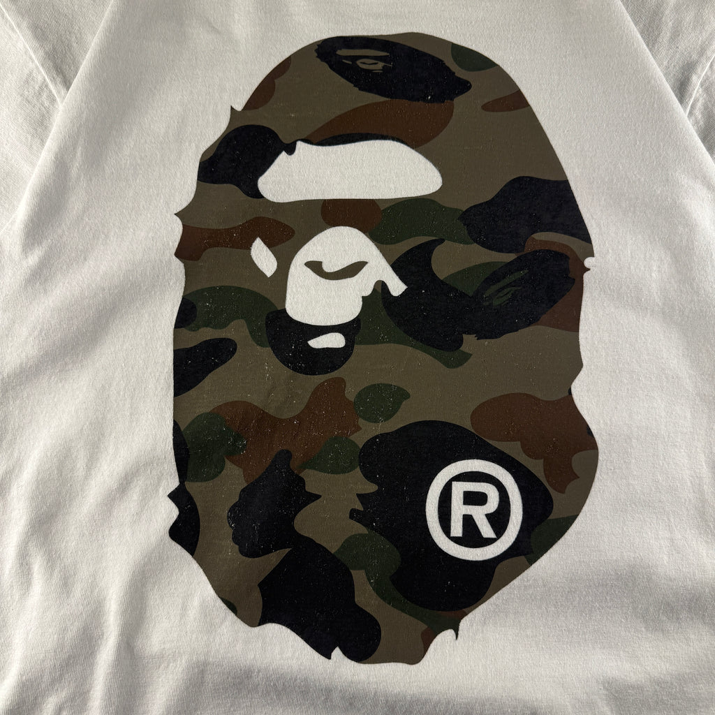 BAPE Big Head White Tee (L)