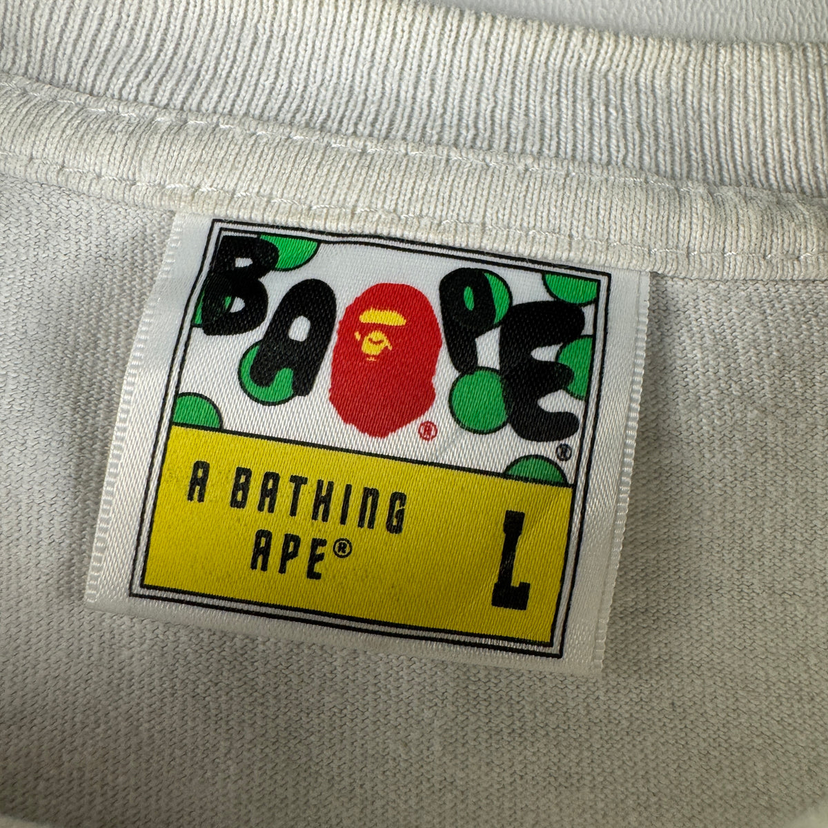 BAPE Big Head White Tee (L)