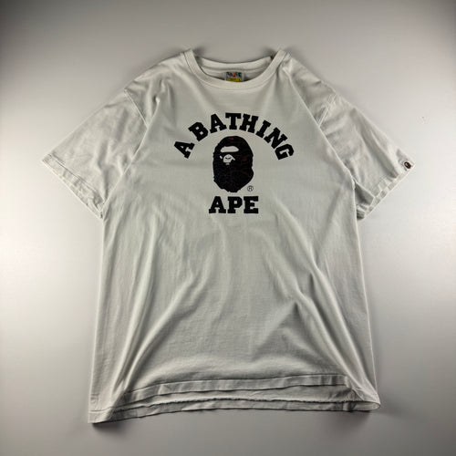 BAPE Neon Camo College White Tee (L)