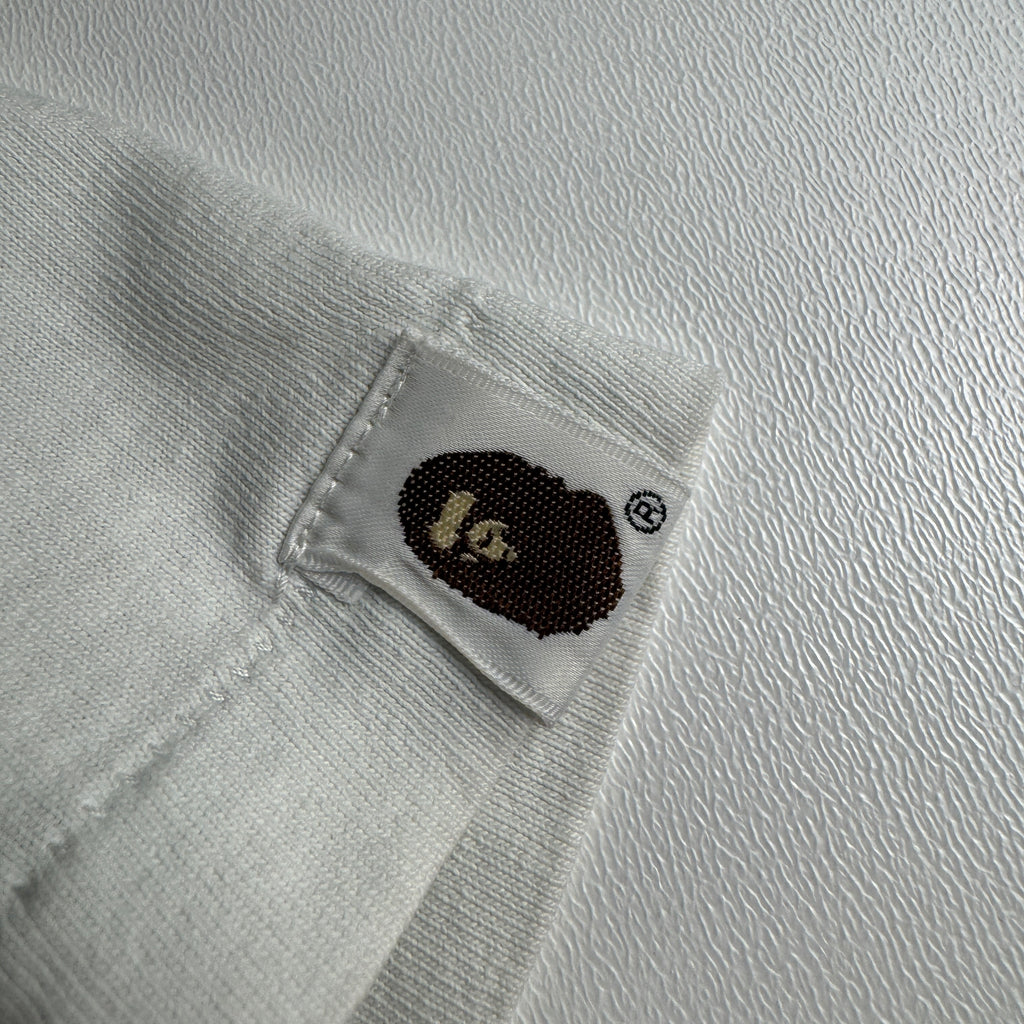 BAPE Neon Camo College White Tee (L)