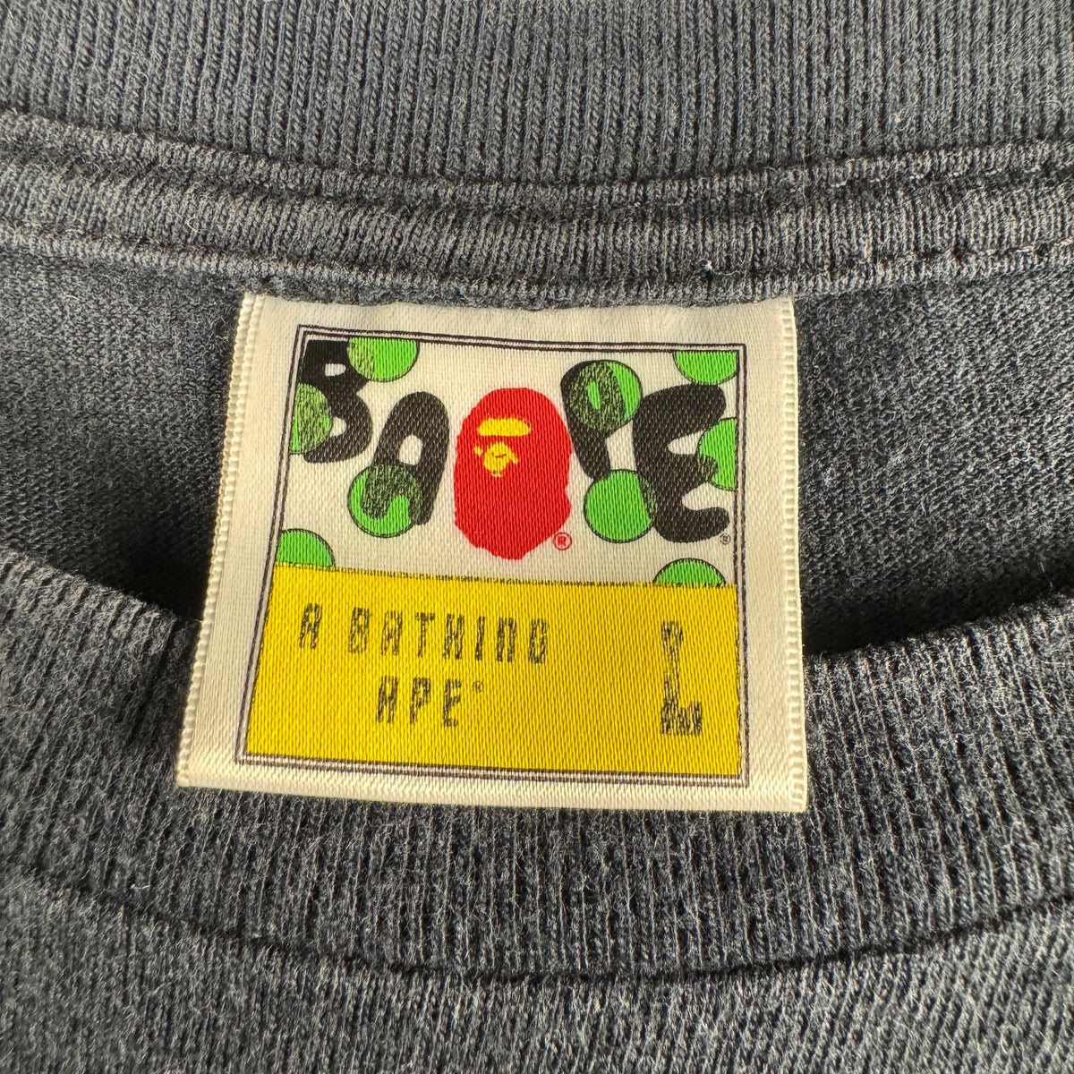 BAPE Camo Spellout Black Tee (L)