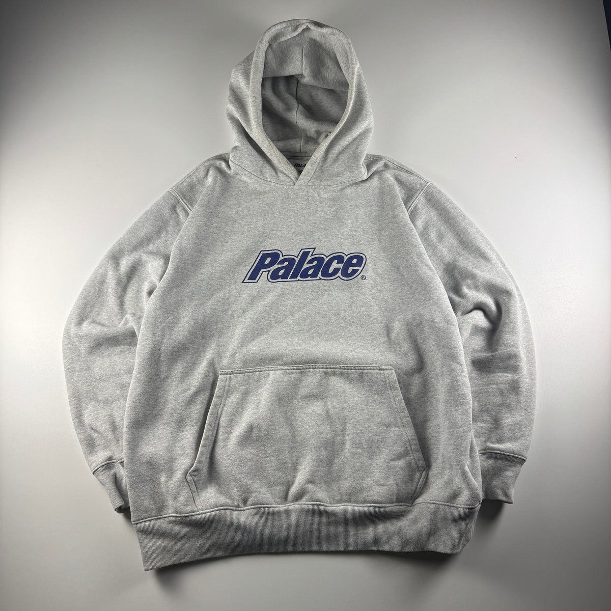 Palace Border Logo Grey Hoodie (L)