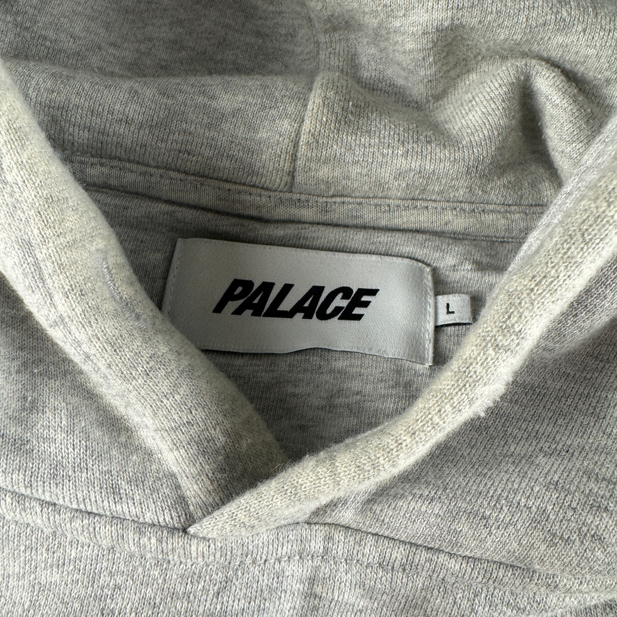 Palace Border Logo Grey Hoodie (L)