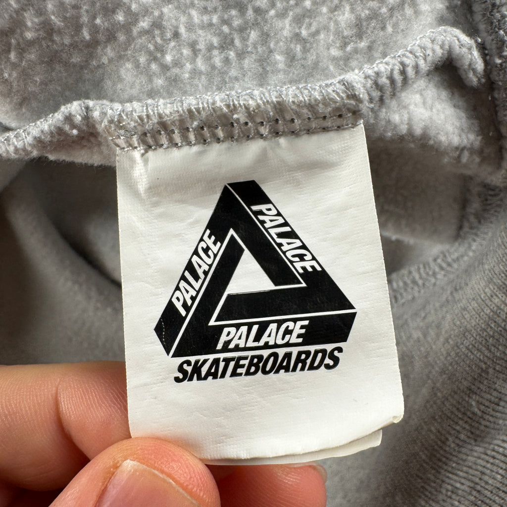 Palace Border Logo Grey Hoodie (L)
