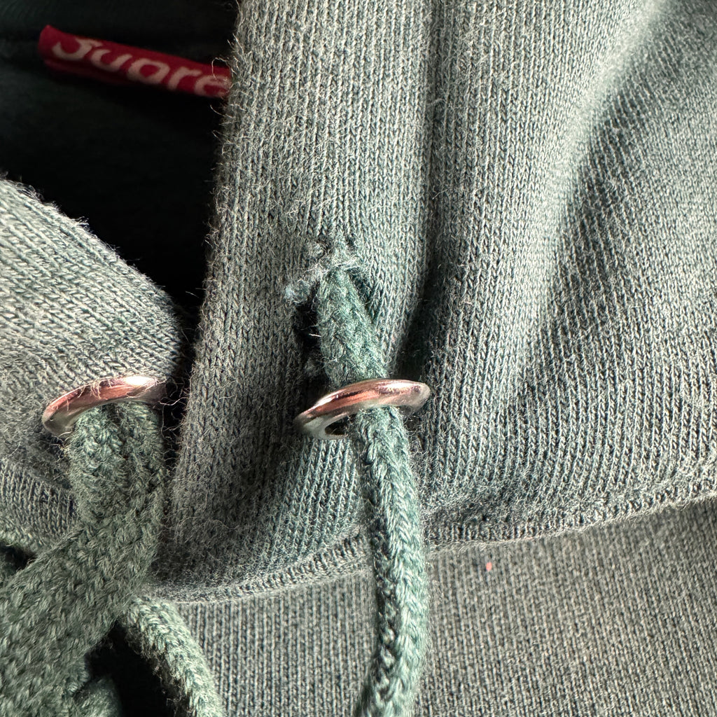 Supreme Text Stripe Green Hoodie (XL)