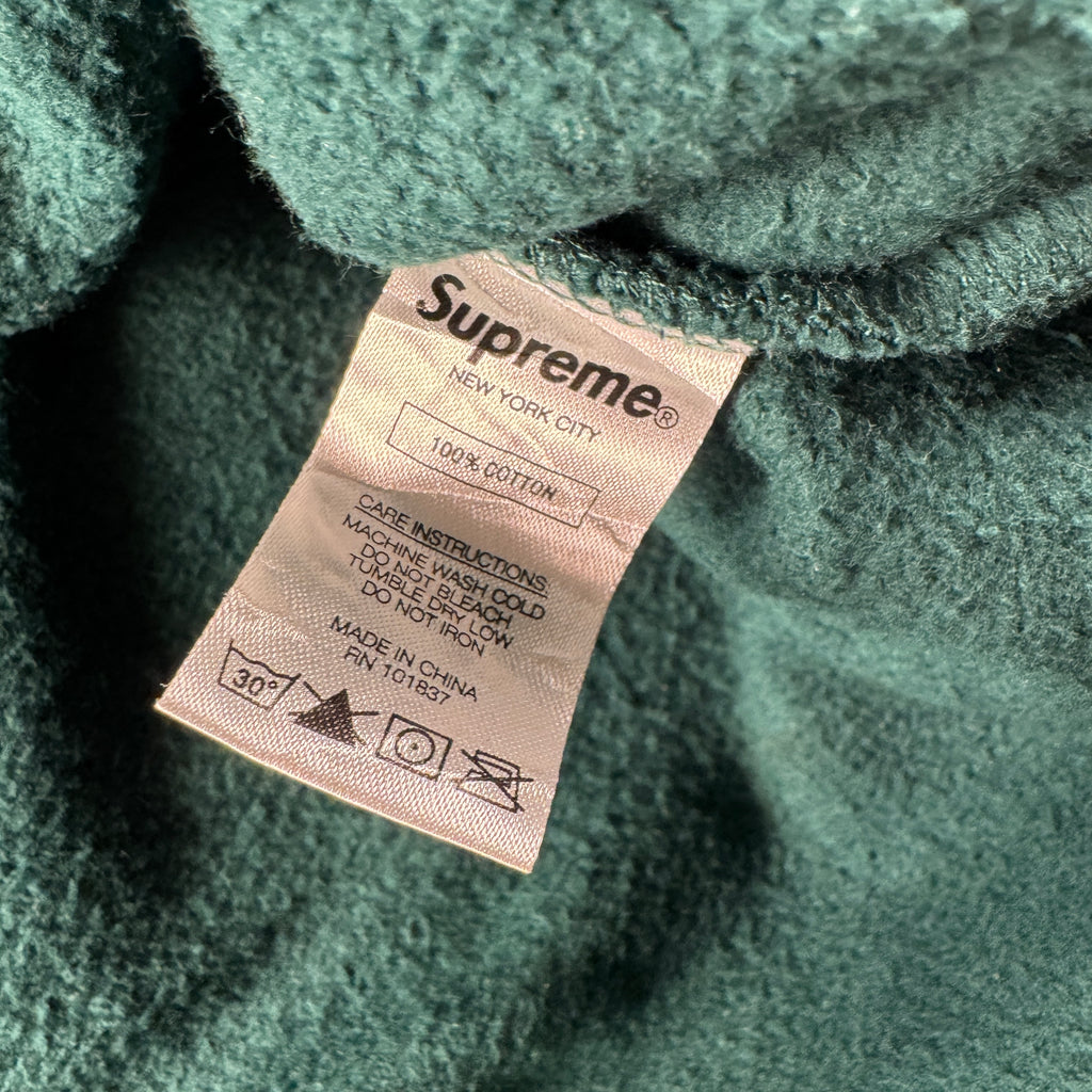 Supreme Text Stripe Green Hoodie (XL)