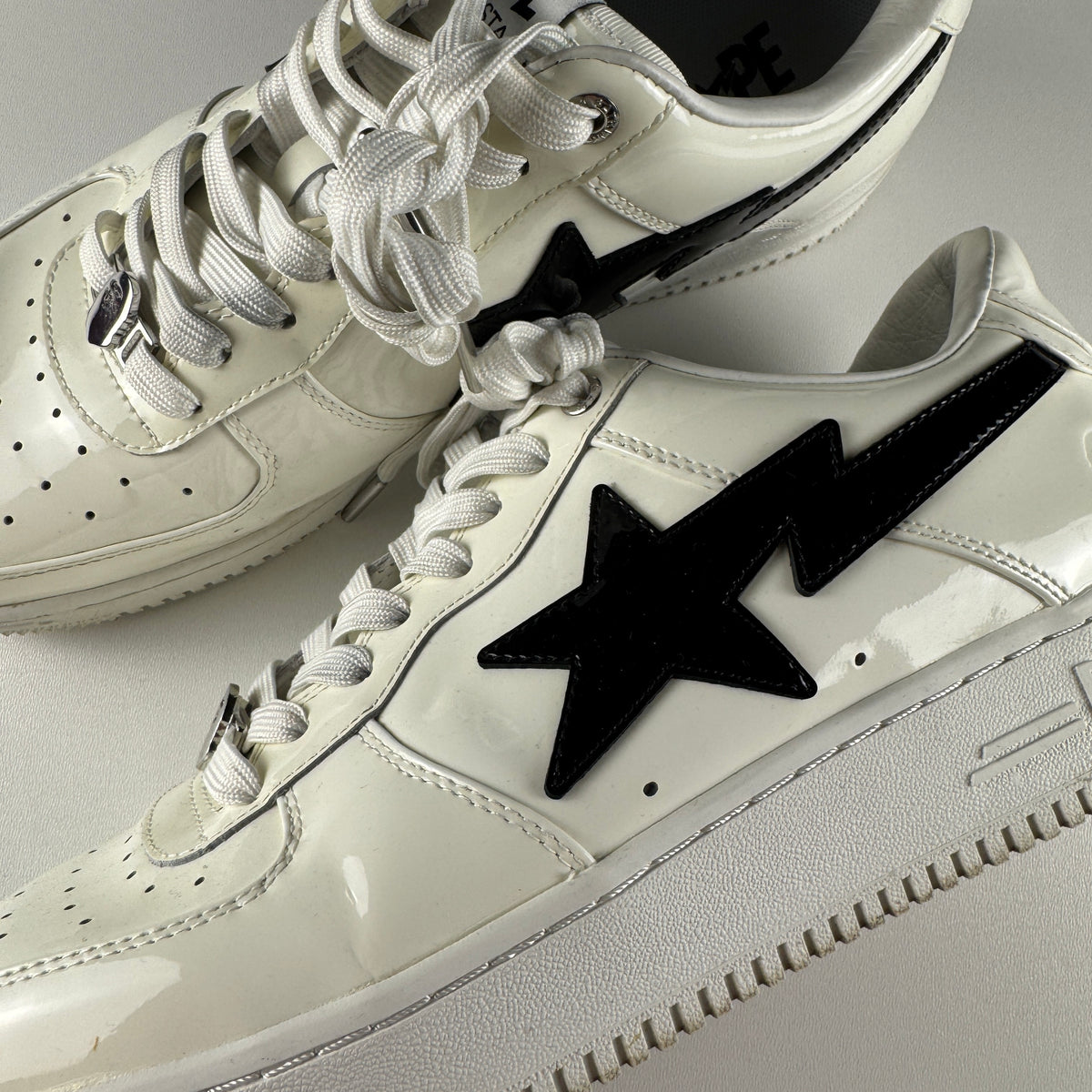BAPE Bape Sta M2 Pattent Leather White (US 12 / EU46)