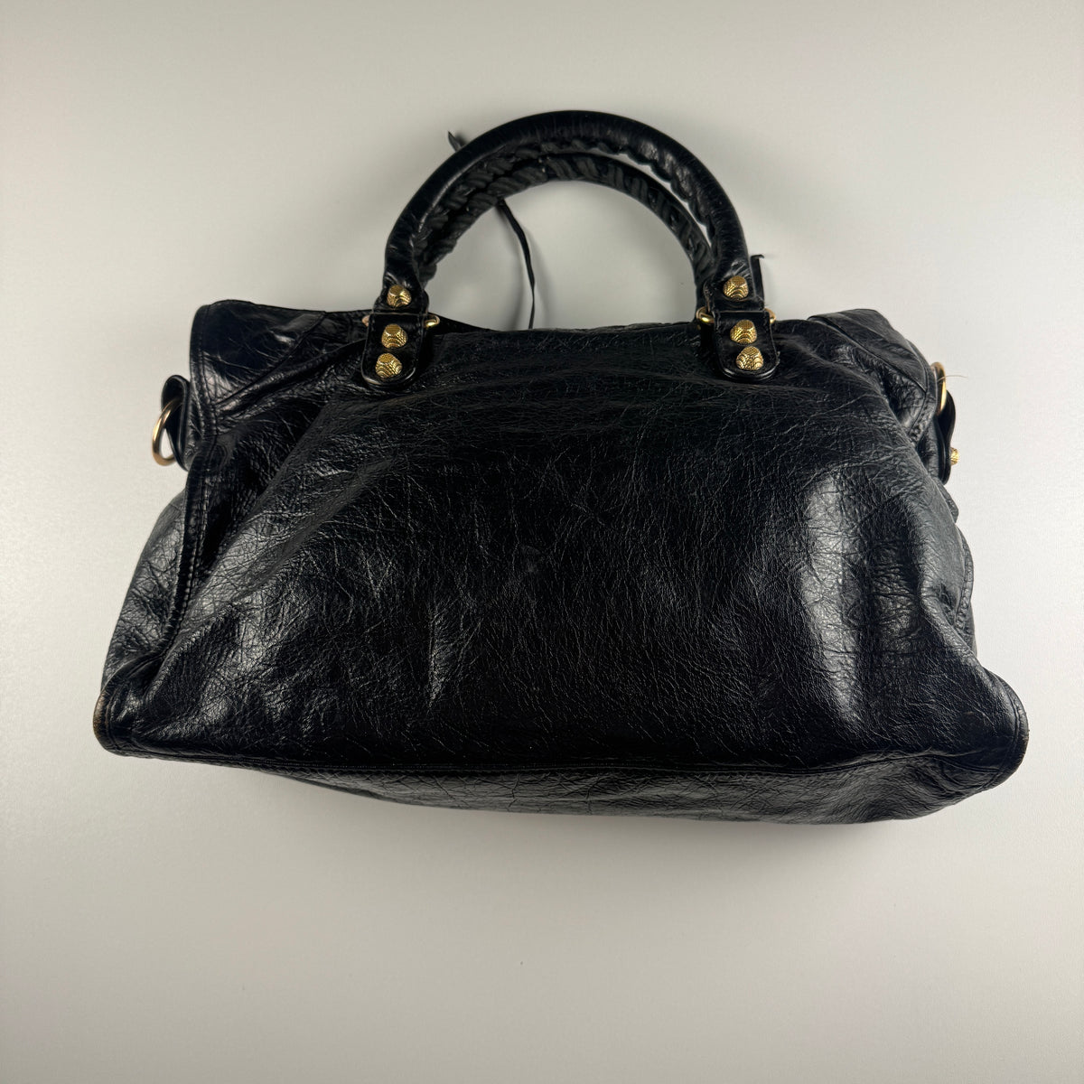 Balenciaga Black Gold Hardware City Bag