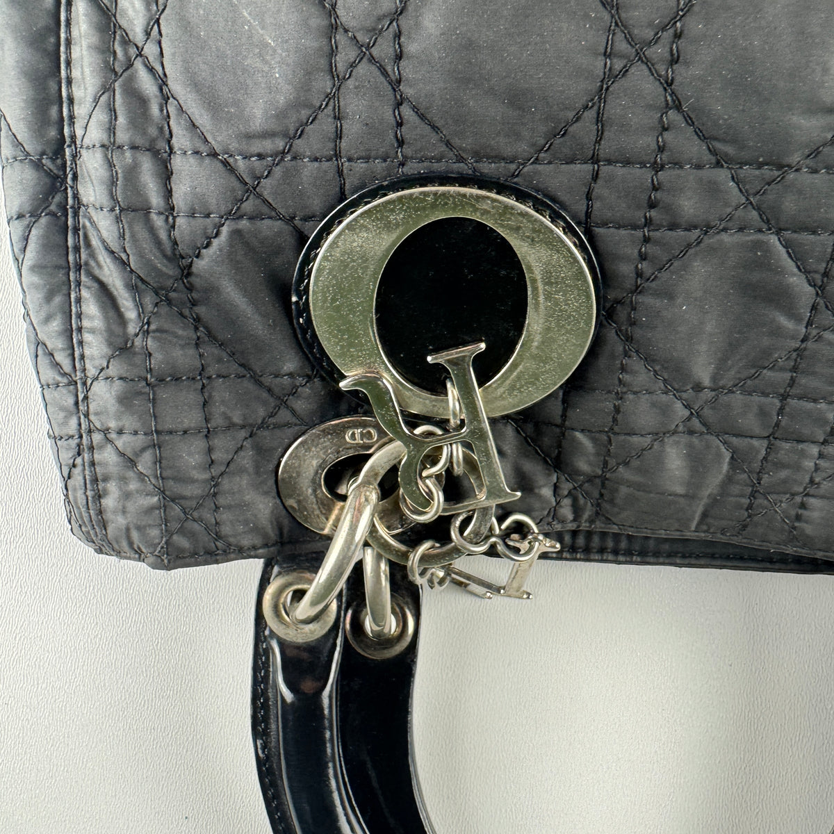 Lady Dior Medium Cannage Nylon Black