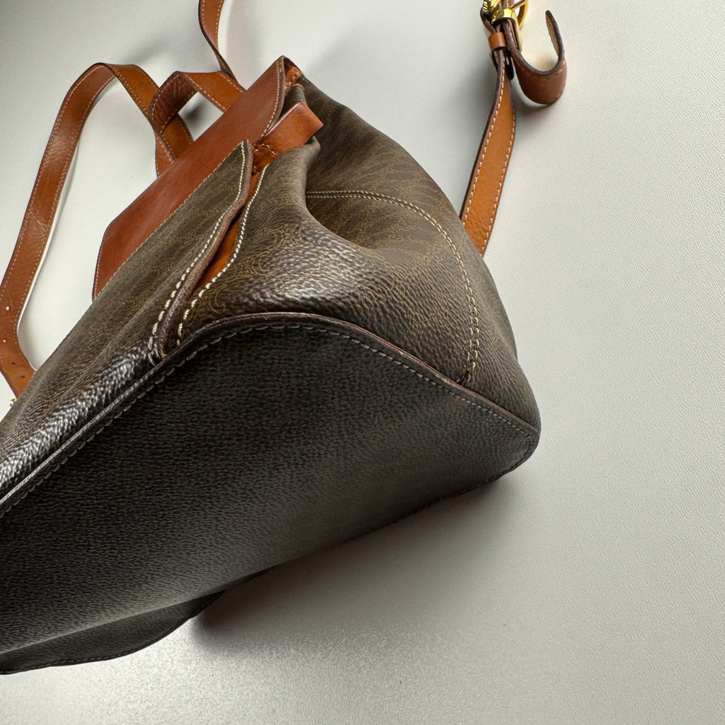 Celine Macadam Canvas Backpack Brown
